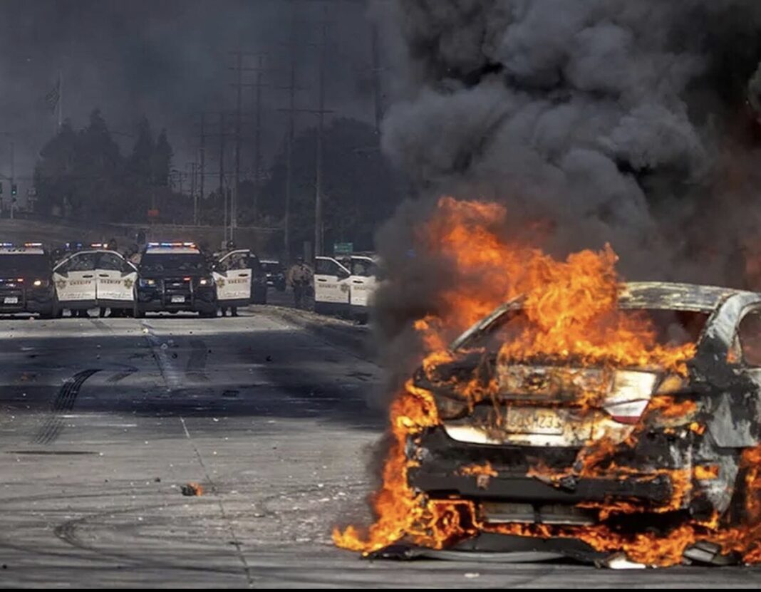 The protests began late Friday evening, following an intensive round of immigration enforcement operations that resulted in the arrest of 44 individuals in Los Angeles