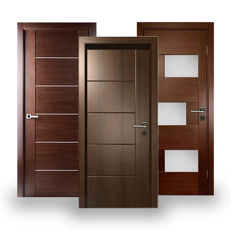 New Design House Hotel Interior Room Wood Door Bedroom Flush PVC Wooden Doors For Sale 