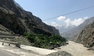 Balti River flows alongside Jaglot Road