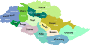 Districts in Gilgit Baltistan Map