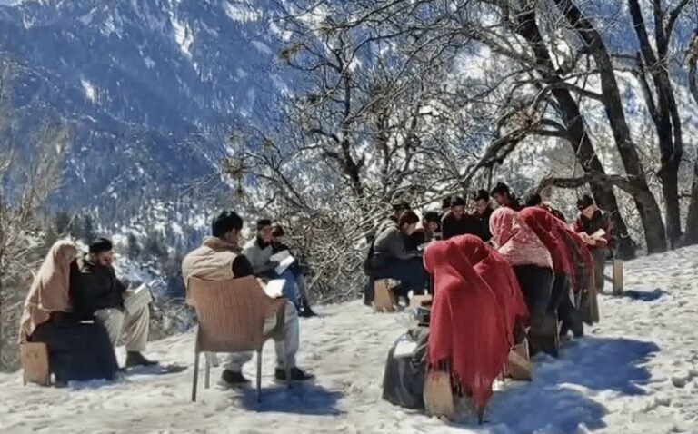 Students in Pakistan-Administered Kashmir Forced to Study on Ice Amid Government Neglect