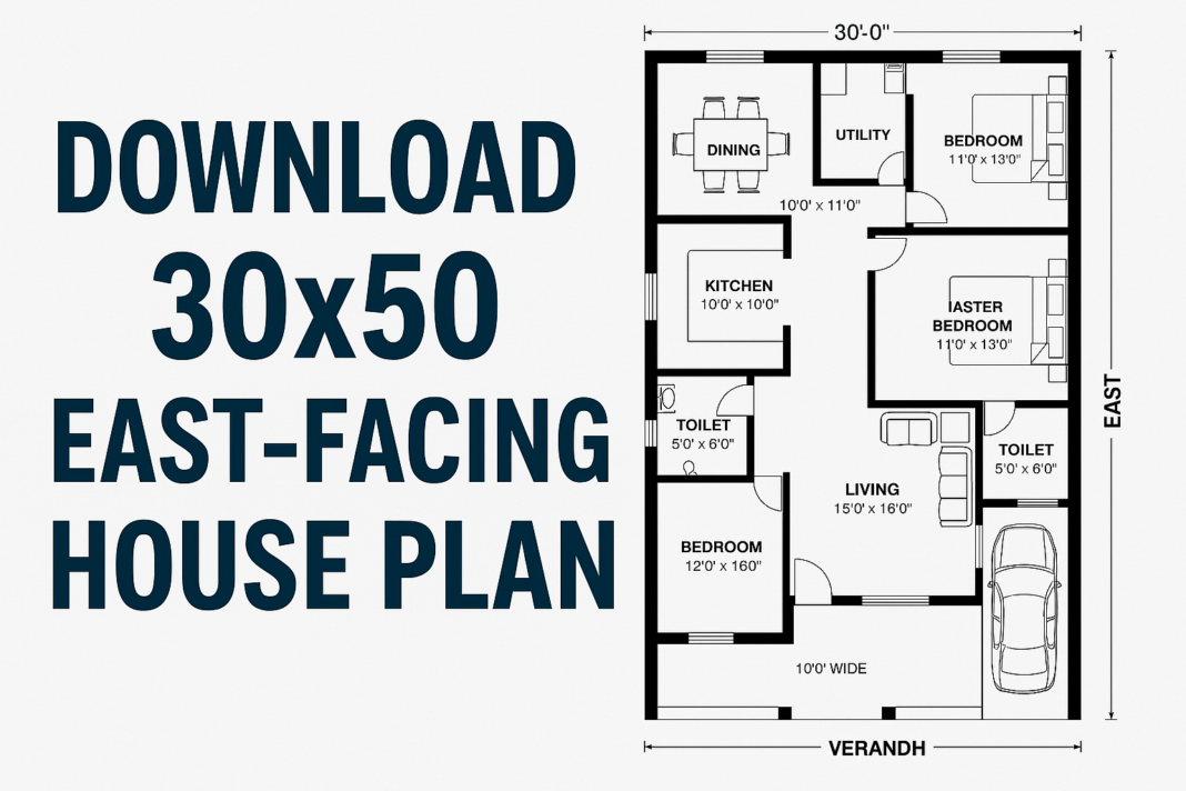 30×50 East Facing House Plans PDF Free Download – Turning Your Dream Home into Reality