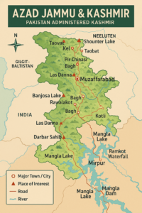 Aad Kashmir Tourism Map