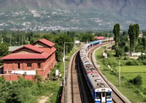 The Srinagar railway route offers unparalleled views of Kashmir’s natural splendor. 