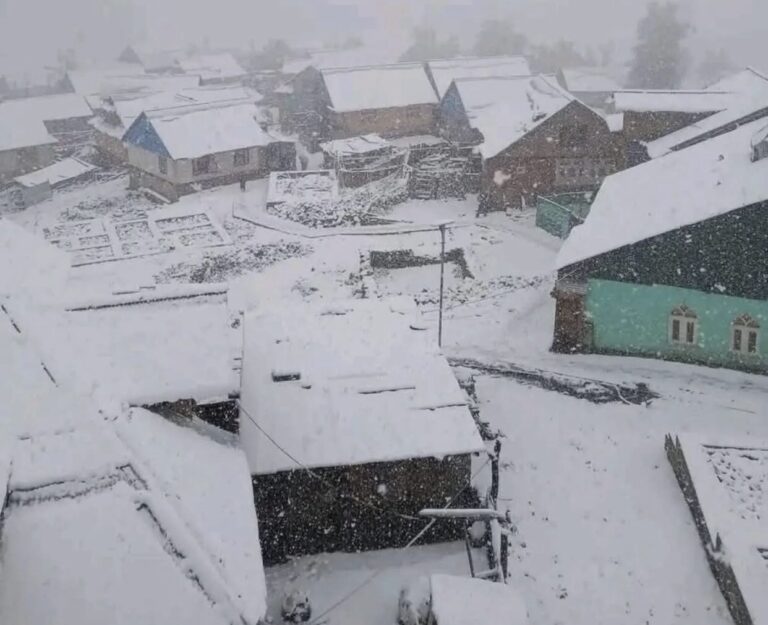 Unexpected Snowfall Blankets Warwan Valley in Kishtwar District