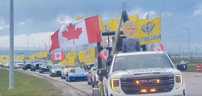 Khalistan Supporters Protest Indian PM Modi’s Visit to G7 Summit in Calgary
