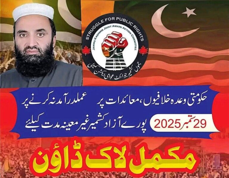 AJK High Court Admits Petition Against Jammu Kashmir Joint Awami Action Committee