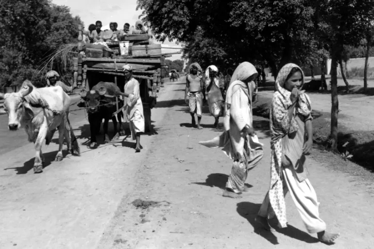 Millions displaced during the 1947 Partition of British India, a migration that reshaped borders and communities across India and Pakistan.