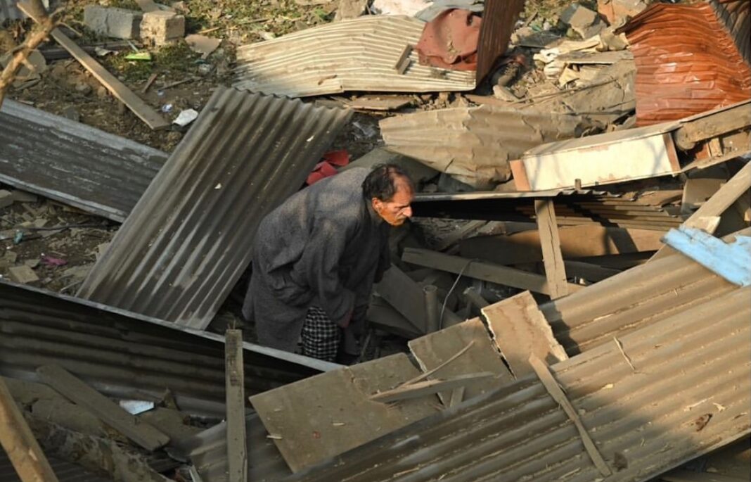 Pulwama Home Demolition Sparks Outcry: Aga Ruhullah Condemns Collective Punishment in Indian-Administered Kashmir