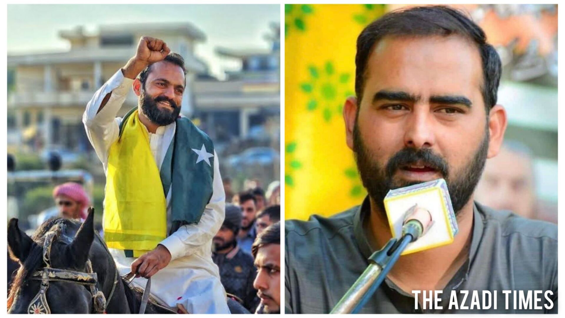 Sardar Man Kashmiri and Mehran, emerging youth political figures in Pakistan-administered Kashmir.