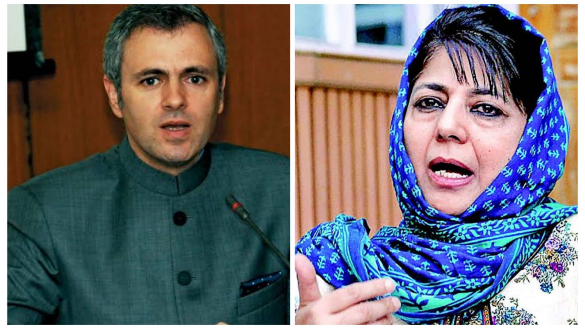 Profile photo of Jammu and Kashmir leaders Omar Abdullah and Mehbooba Mufti together