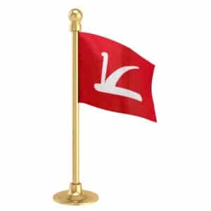 The National Conference flag, featuring the iconic white plough that would later become the central element of the Jammu and Kashmir state flag. Designed by Pandit Prem Nath Dhar in 1939.